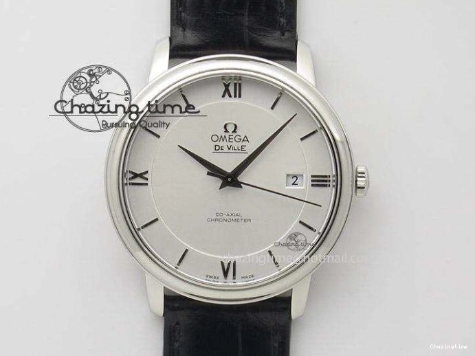 0509 Sophisticated Seamaster Edizione Venezia RG Best Edition Black Dial On Leather Strap A 8125